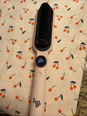 l'ange Rose Hair Straightening Brush - Pale Pink & Black